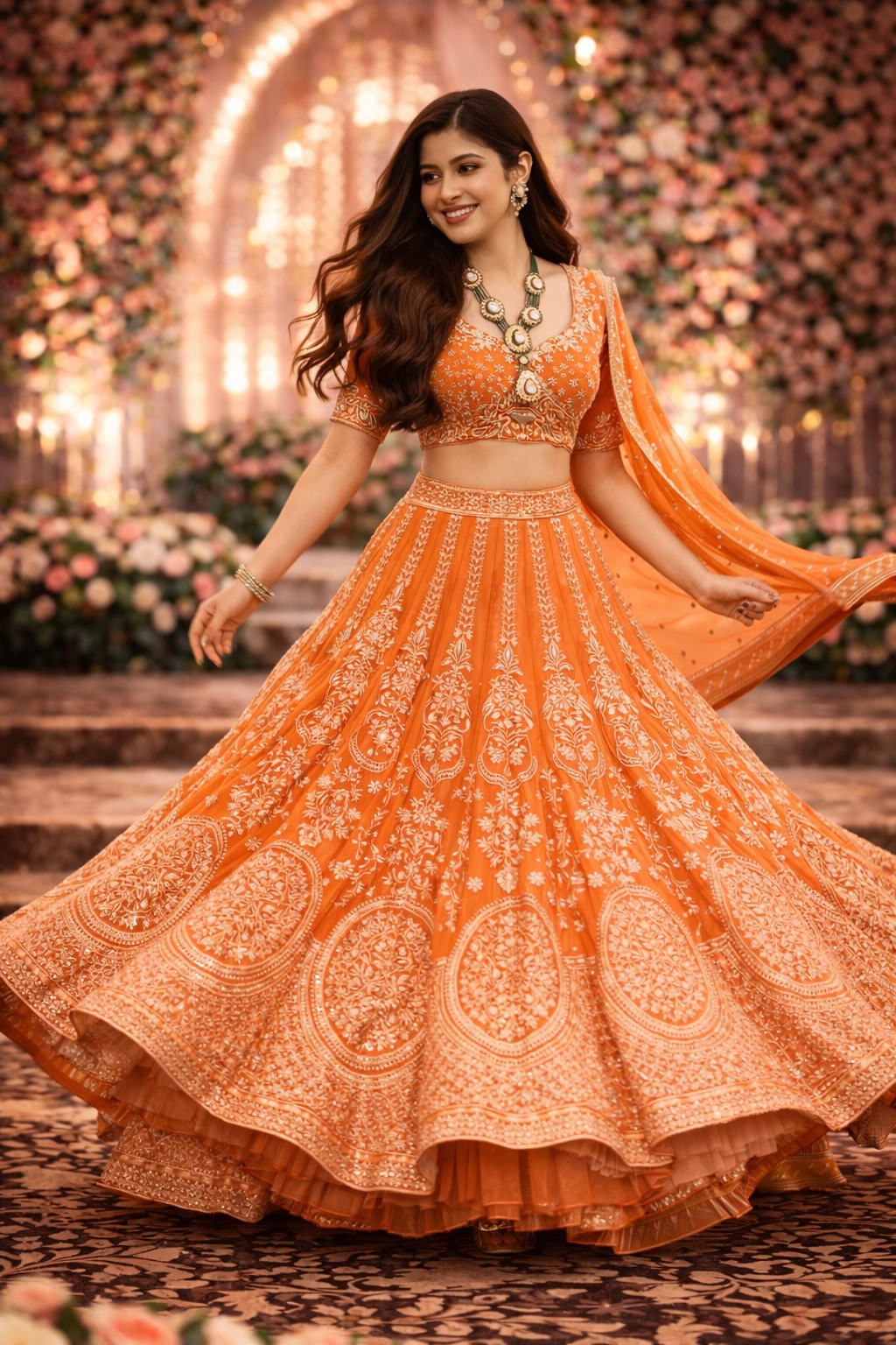 Premium Faux Georgette Designer Lehenga Choli Set with Thread & Sequin Work – Boutique Wedding Collection