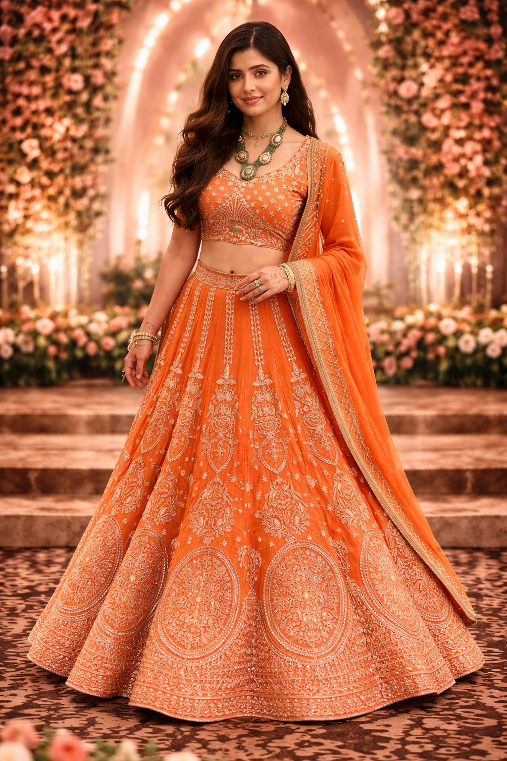 Premium Faux Georgette Designer Lehenga Choli Set with Thread & Sequin Work – Boutique Wedding Collection