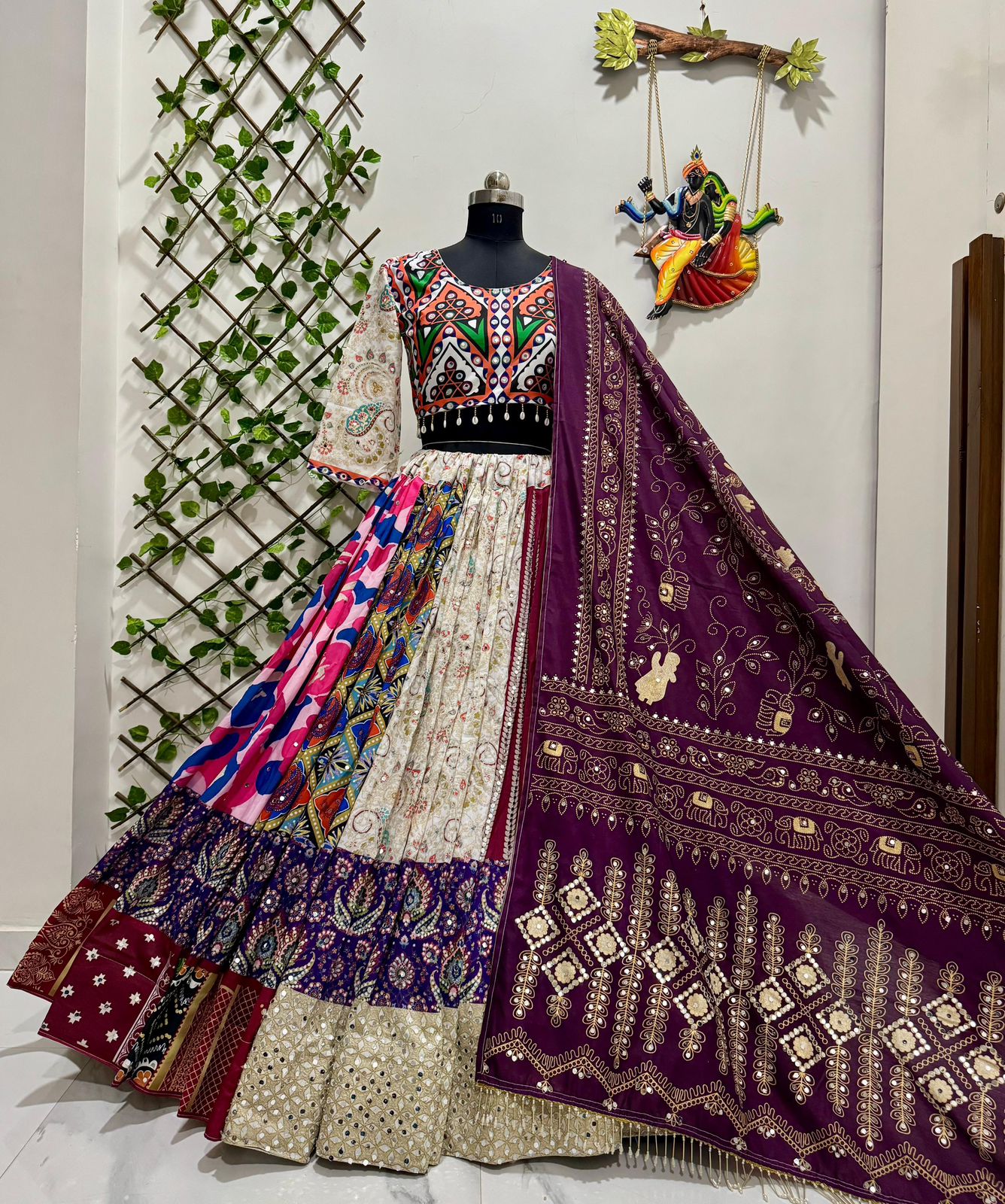 *❤️💐ELEGANT MUSLIN COTTON LEHENGA CHOLI💐❤️*