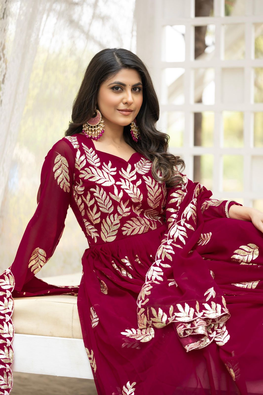 MKauR Festival Collection – Designer Long Gown With Dupatta