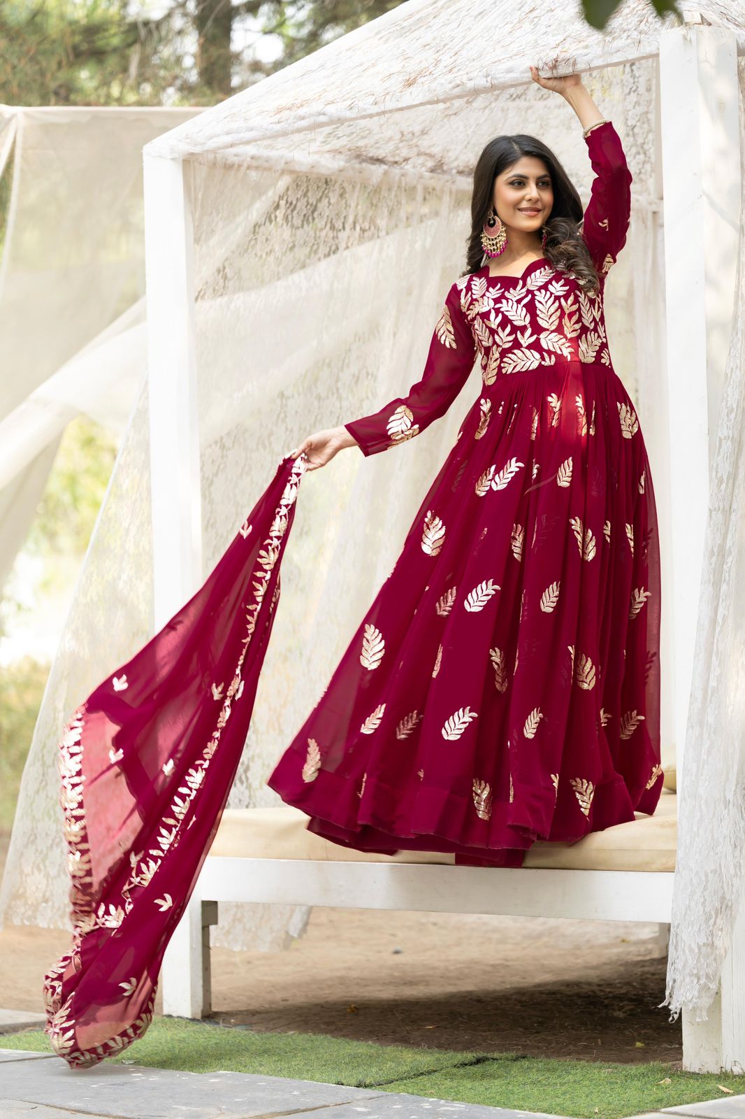 MKauR Festival Collection – Designer Long Gown With Dupatta